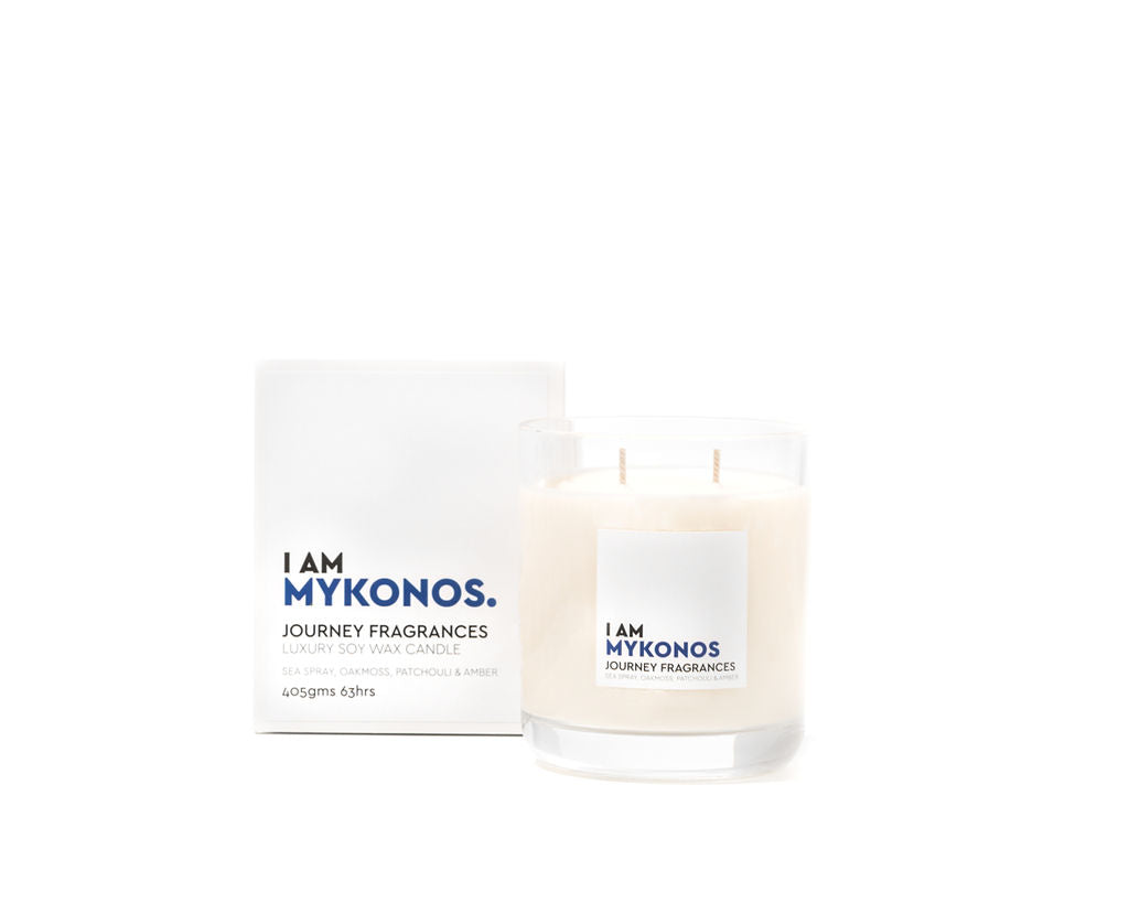 Mykonos Soy Wax Candle (Classic Size, Dual-Wick)