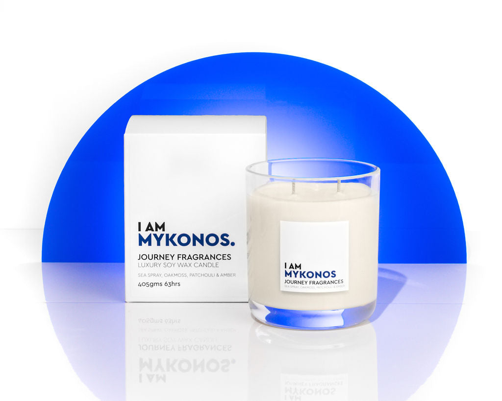 Mykonos Soy Wax Candle (Classic Size, Dual-Wick)